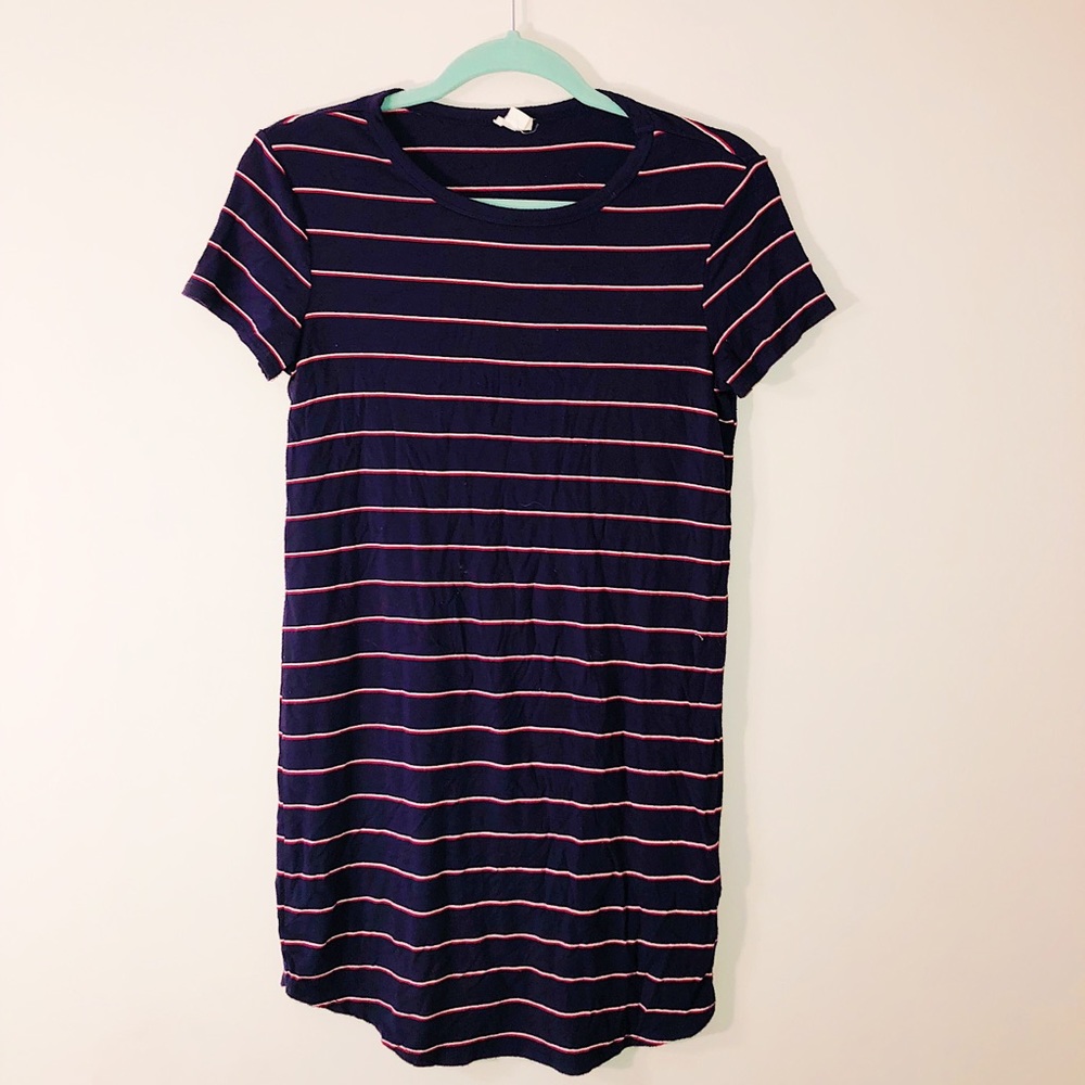 Stripped Garage Tee Shirt Dress